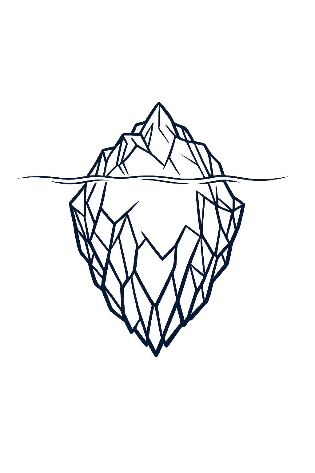 Iceberg - most data is hidden below the surface