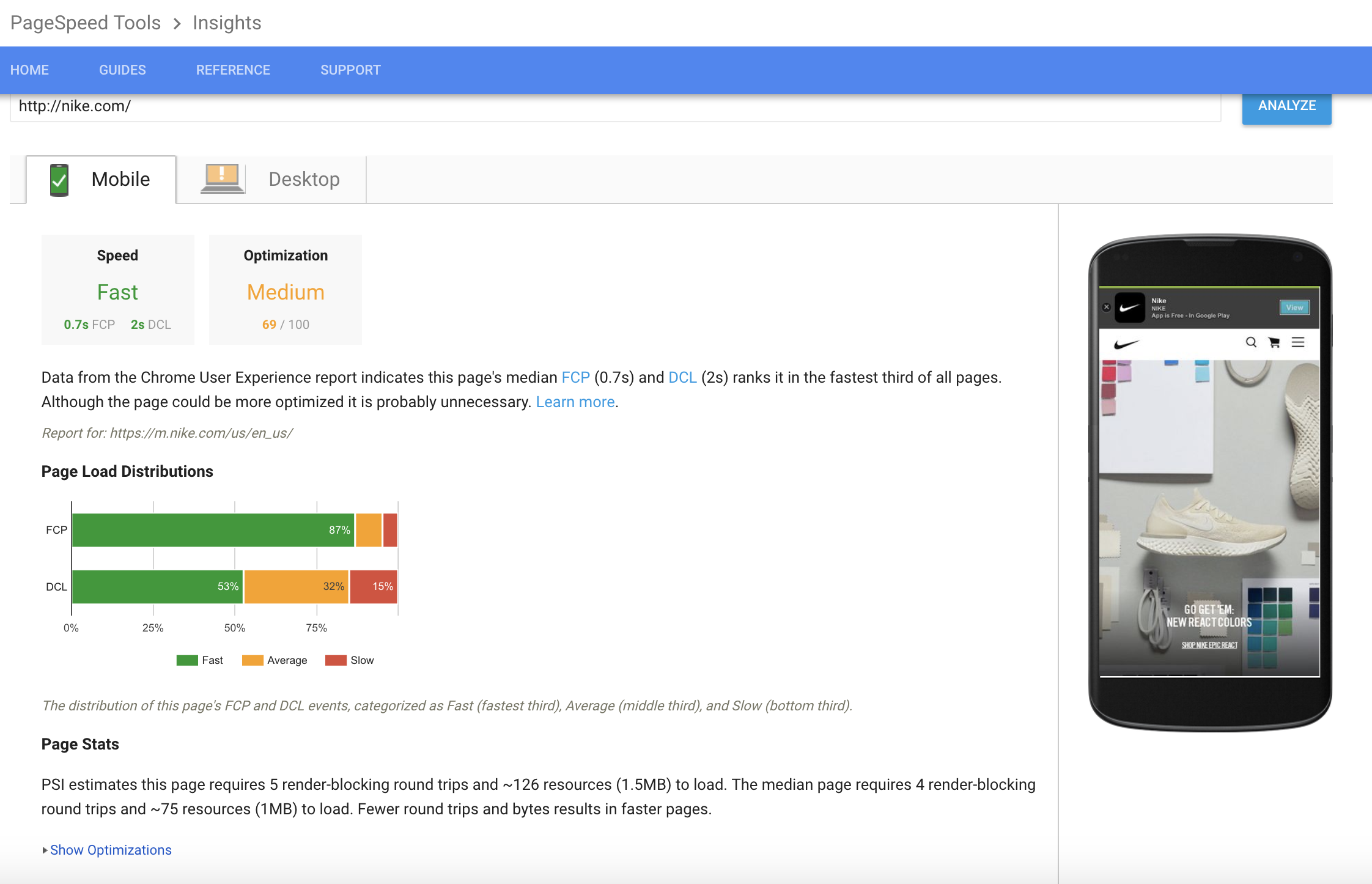 Mobile-first page analytics from Google